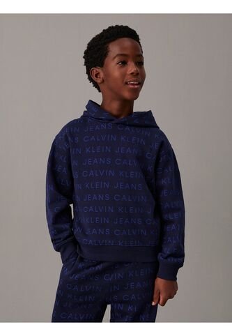 Buzo Azul De Niño Holgado Con Logo Calvin Klein Calvin Klein