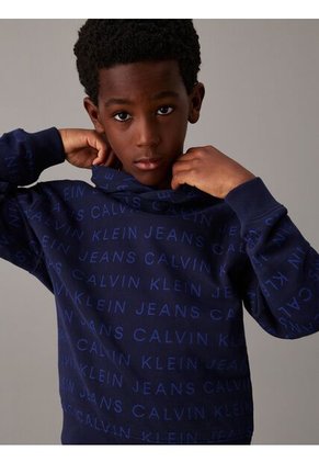 Buzo Azul De Niño Holgado Con Logo Calvin Klein