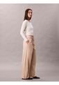 Pantalón Beige De Sarga De Algodón Con Cinturón Calvin Klein de Calvin Klein