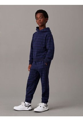 Buzo Azul De Niño Holgado Con Logo Calvin Klein