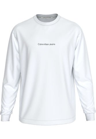 Camiseta Blanca Manga Larga Con Monograma Calvin Klein Calvin Klein