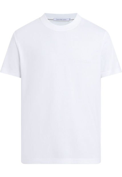 Camiseta Blanca Con Logo Institutional Calvin Klein