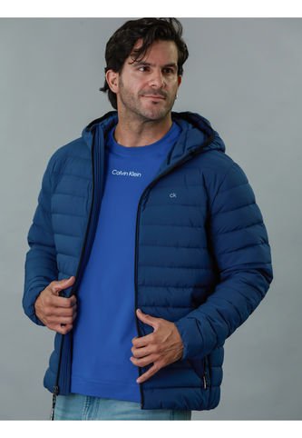 Chaqueta Azul Acolchada Con Capota Calvin Klein Calvin Klein