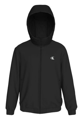 Chaqueta Rompeviento Negra De Nailon Con Capota Calvin Klein Calvin Klein