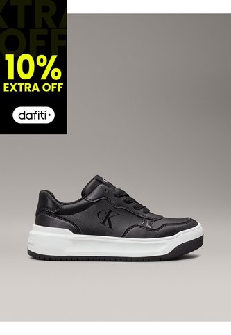 Tenis Negro Low Cut Con Cordones Para Niñas Calvin Klein Calvin Klein