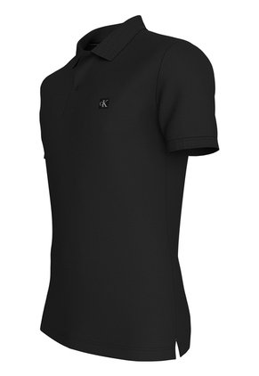 Polo Negra Slim De Algodón Elástico Calvin Klein