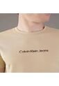Camiseta Beige Con Logo Institutional Bicolor Calvin Klein de Calvin Klein