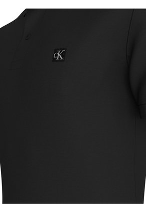 Polo Negra Slim De Algodón Elástico Calvin Klein
