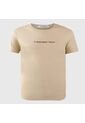 Camiseta Beige Con Logo Institutional Bicolor Calvin Klein de Calvin Klein