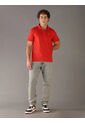 Polo Rojo Clásico Con Monograma Bordado Calvin Klein de Calvin Klein