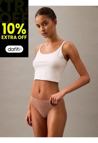 Tanga Chocolate Con Logo Atonal Calvin Klein Calvin Klein