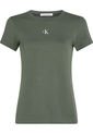 Camiseta Verde Slim Con Micro Monograma Calvin Klein de Calvin Klein