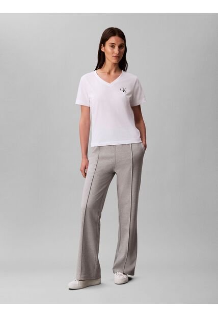 Pantalón Gris Deportivo De Felpa Francesa Con Logo Retro Calvin Klein