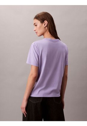 Camiseta Rosa Clásica Con Monograma Metalizado Calvin Klein