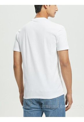 Camiseta Blanca Con Ribete De Logotipo En Las Mangas Calvin Klein