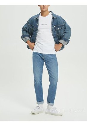 Camiseta Blanca Con Ribete De Logotipo En Las Mangas Calvin Klein