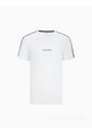 Camiseta Blanca Con Ribete De Logotipo En Las Mangas Calvin Klein de Calvin Klein