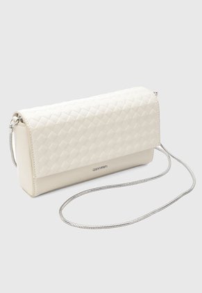 Bolso Manos Libres Calvin Klein Quilt Mini Marfil