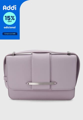 Bolso Manos Libres Calvin Klein Bar Hardware Lila Calvin Klein