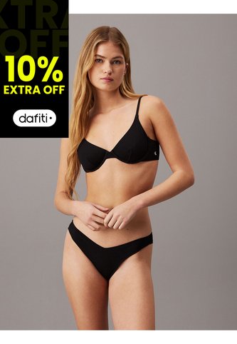 Parte Negro Superior De Bikini - CK Monogram Texture Calvin Klein Calvin Klein