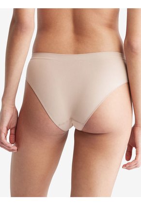 Pantie Beige Tipo Bikini Con Logo Calvin Klein