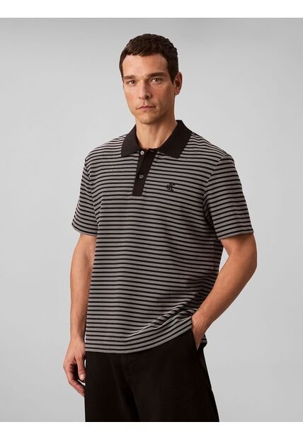 Polo Negro Ottoman A Rayas Calvin Klein