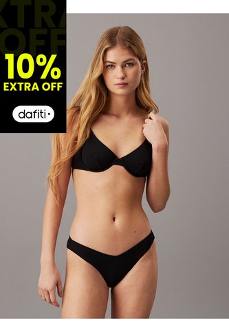 Partes Negro Inferior De Bikini Tipo Brasileña - CK Monogram Texture Calvin Klein Calvin Klein