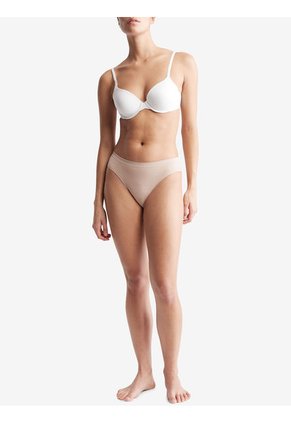 Pantie Beige Tipo Bikini Con Logo Calvin Klein