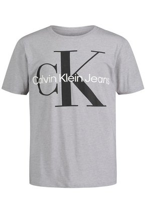 Camiseta Gris Con Monograma Para Niño Calvin Klein