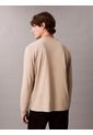 Camiseta Beige De Manga Larga Con Monograma Calvin Klein de Calvin Klein