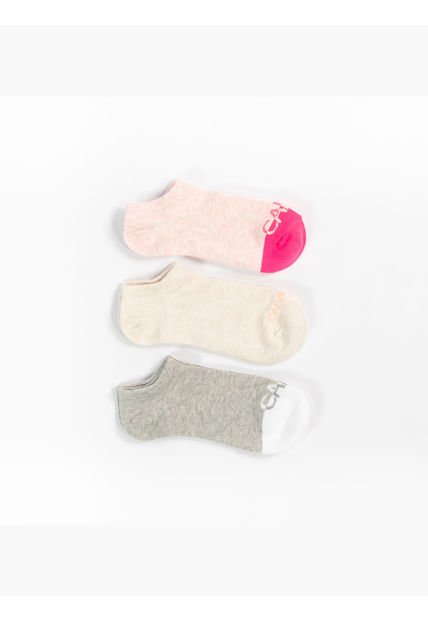 Paquete De 3 Calcetines Con Logo Rosa Calvin Klein