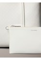 Bolso Blanco Tote Pequeño Con Logo Monograma Con Bolsito Calvin Klein de Calvin Klein