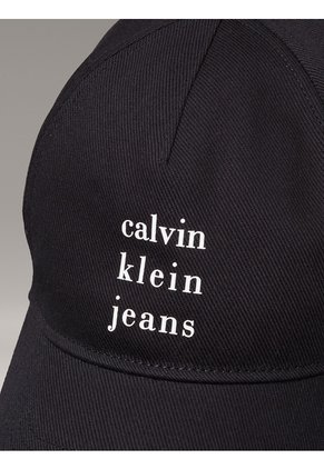 Gorra Negra Logo Graphic Print Baseball Calvin Klein