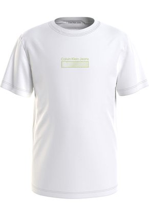 Camiseta Blanca Con Estampado De Ondas Para Niños Calvin Klein