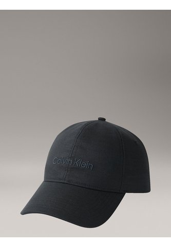 Gorra Negra De Lino Con Logo Calvin Klein Calvin Klein