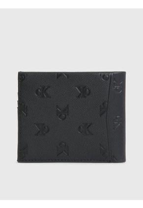 Billetera Con Monograma Hombre Negro Calvin Klein