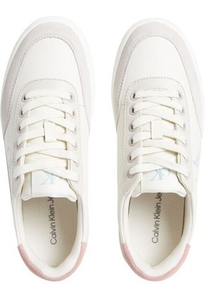 Tenis Blanco Clásicos De Cuero Con Cordones Y Suela Cupsole Calvin Klein