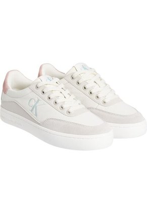 Tenis Blanco Clásicos De Cuero Con Cordones Y Suela Cupsole Calvin Klein
