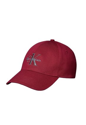 Gorra Roja De Béisbol Con Logo Monograma Bordado Calvin Klein