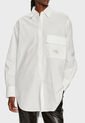 Camisa Blanca Utility Oversized De Algodón Calvin Klein de Calvin Klein