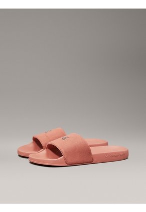 Sandalias Naranja Con Logo Calvin Klein