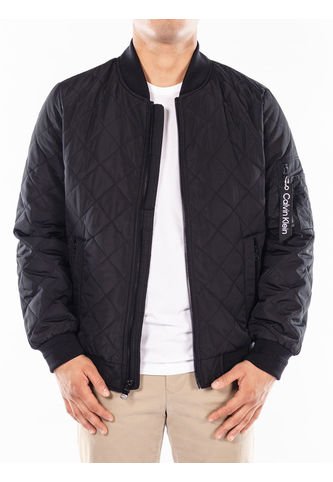 Chaqueta Negra Con Cierre Y Bolsillos Frontal Calvin Klein Calvin Klein