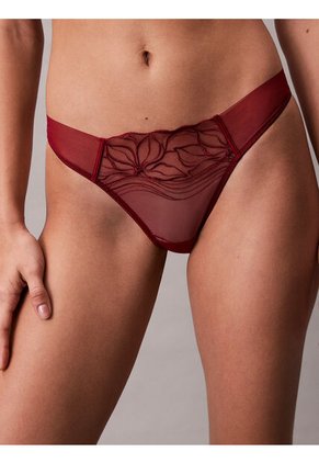 Tanga Roja - CK Black Floral Lace Calvin Klein