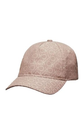 Gorra Beige De Jacquard Con Logo Calvin Klein
