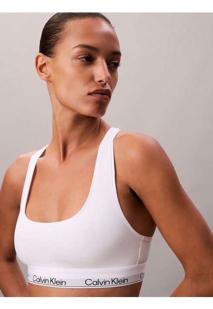Corpiño Blanco Sin Forro - Icon Cotton Modal Calvin Klein