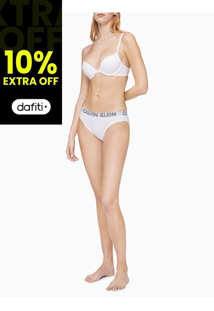 Pantie Blanco Algodón Bikini Mujer Blanco  Mujer Blanco