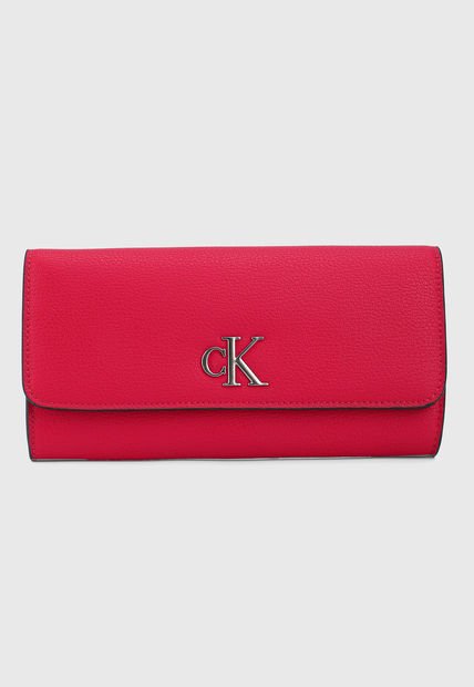 Billetera Rojo-Plateado Calvin Klein