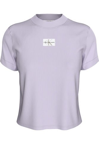 Camiseta Morado Slim De Canalé De Algodón Calvin Klein Calvin Klein