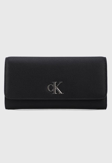 Billetera Negro-Plateado Calvin Klein