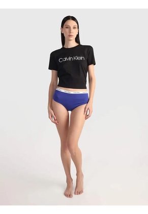 Pantie Tipo Tanga Azul De Cintura Alta - Carrusel Calvin Klein